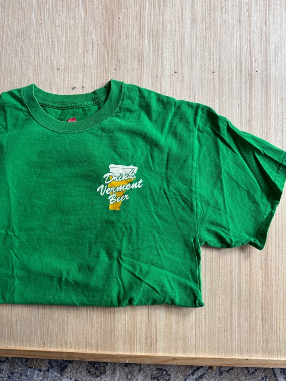 Drink Vermont Beer Green Short-Sleeve Men’s T-Shirt
